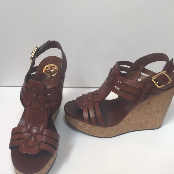 Tory Burch Shoes - Tory Burch cognac wedge sandals